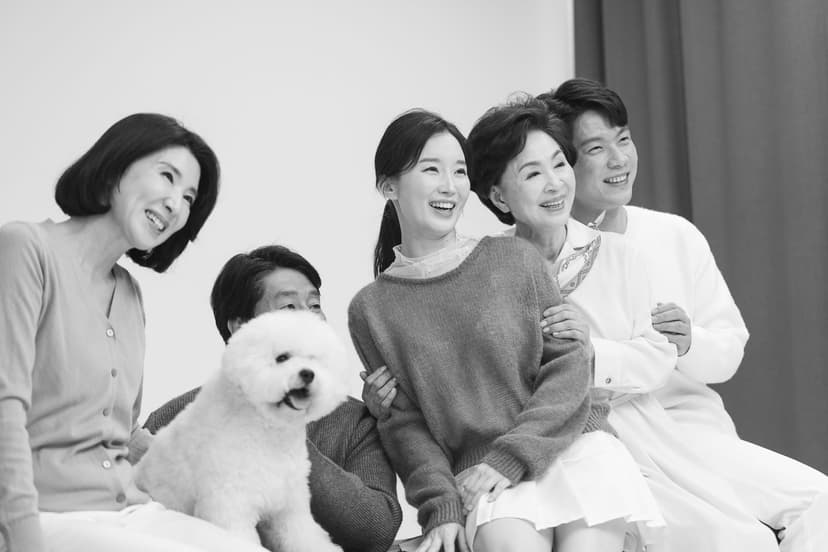 핑크 컨셉 가족 촬영 작품